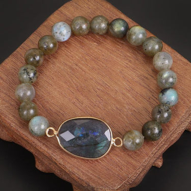 Natural Handmade Labradorite Beaded Bracelet-Your Soul Place